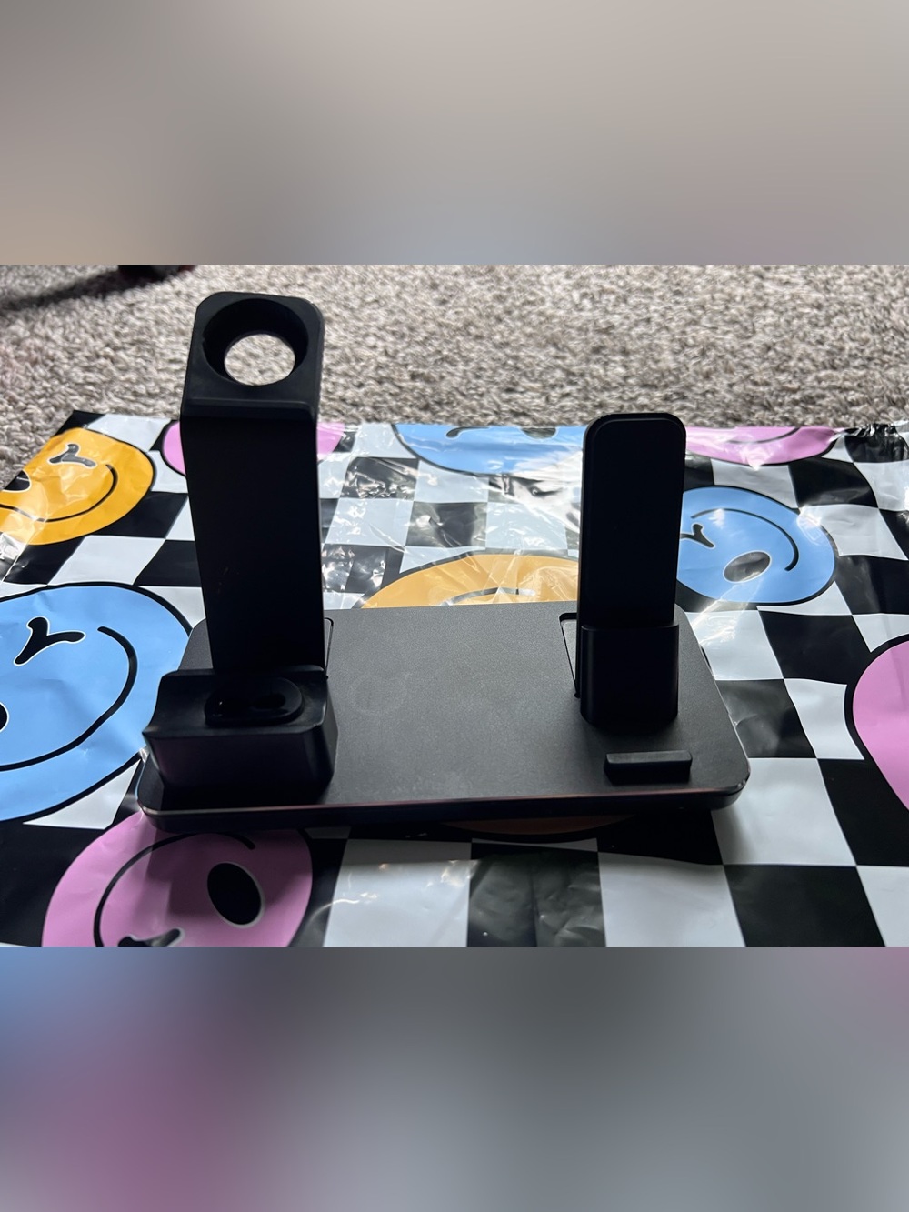 3-in-1 Black Charging Stand for Phone, Watch and AirPods